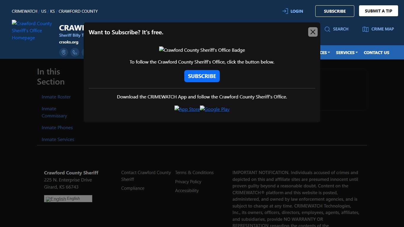 Jail | Crawford County Sheriff's Office